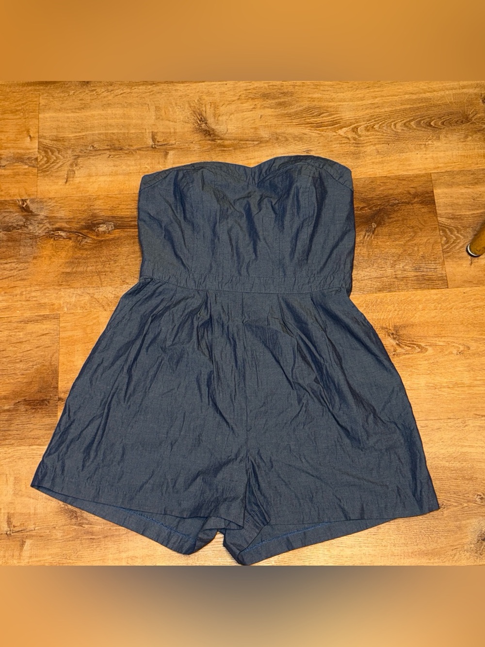 Mossimo Supply Co. Navy Blue Strapless Romper One-Piece